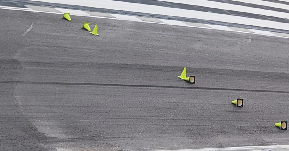 Cones On The Track During Electric Celebrity Pro-Am